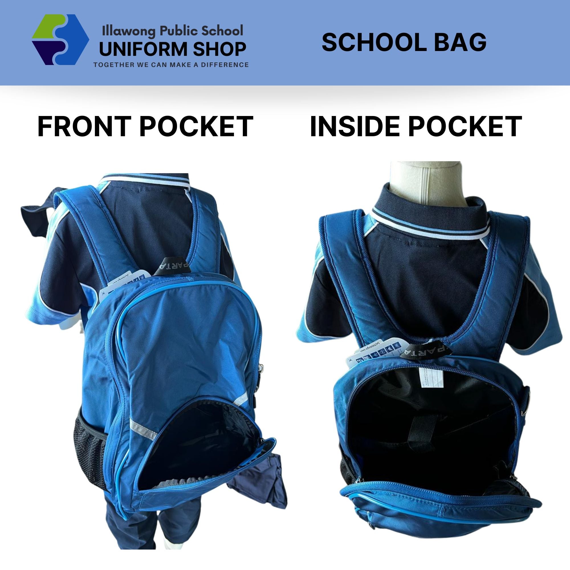 School Bags Various Styles and Sizes ILLAWONG PUBLIC SCHOOL PARENTS AND CITIZENS